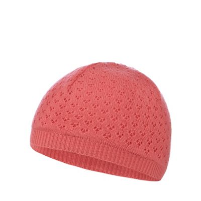 J by Jasper Conran Baby girls' pink pointelle hat